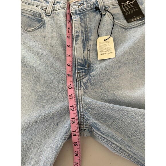 Levi's Premium 70s High Slim Straight Jeans Size 32x31 Light Wash Big E New - Picture 6 of 7